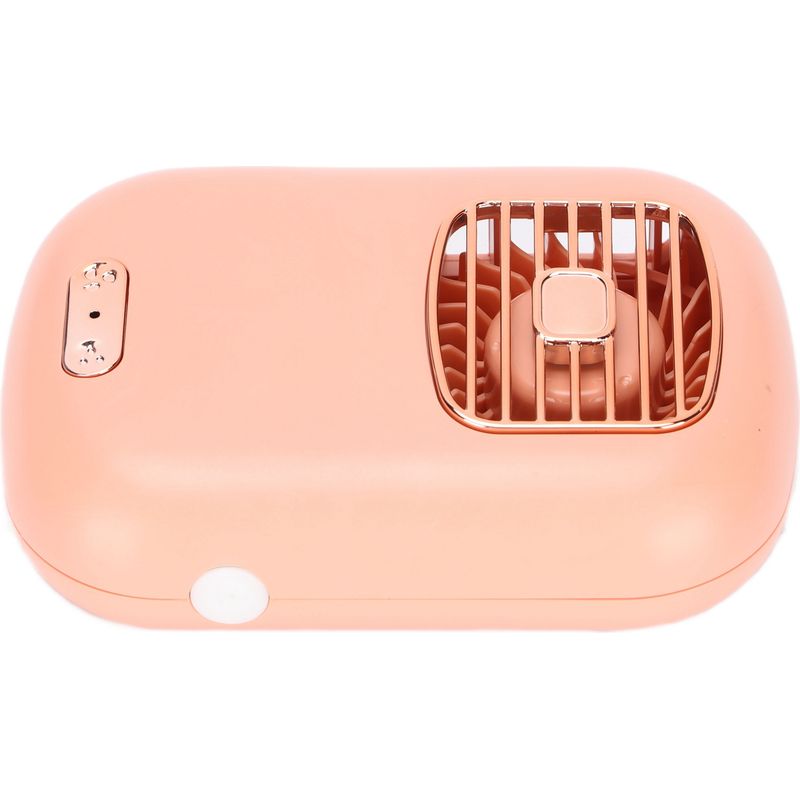 Enowelir Tragbarer, Kompakter, Leiser, Wiederaufladbarer Usb-ventilator Mit Nebelfunktion, Rosa, Für Büro, Zuhause, Terrasse, Balkon, Außenbereich