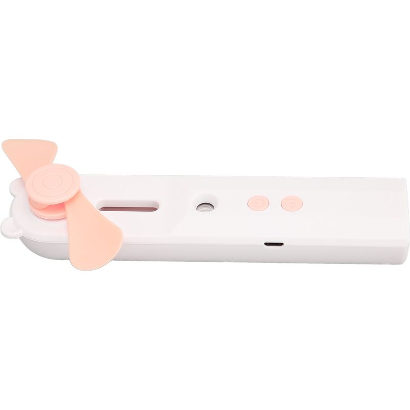 Tragbarer, Wiederaufladbarer Nebelventilator Mit 2 Geschwindigkeitsstufen, Kompakt, Ideal Für Zuhause, Büro Und Reisen – Rosa