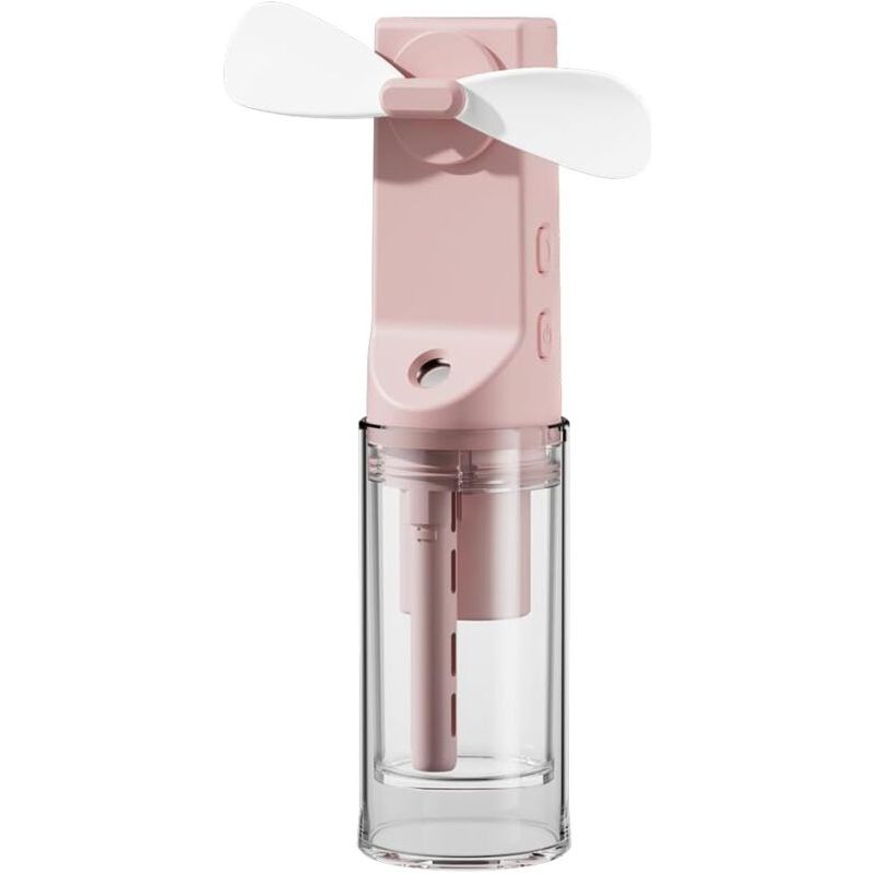 Wiederaufladbarer Tragbarer Nebelventilator Von Enowelir Mit 4 Einstellbaren Geschwindigkeitsstufen, Ideal Für Garten, Terrasse, Camping, Büro Und Zuhause – Rosa