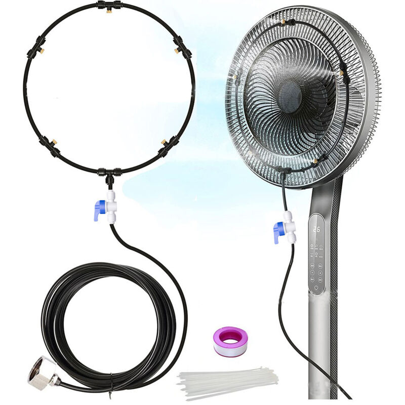 Enowelir 5m Outdoor-ventilator-sprühsystem - Kühlsystem Für Terrasse, Garten, Balkon, Haus, Heimwerkerprojekte Und Renovierungen