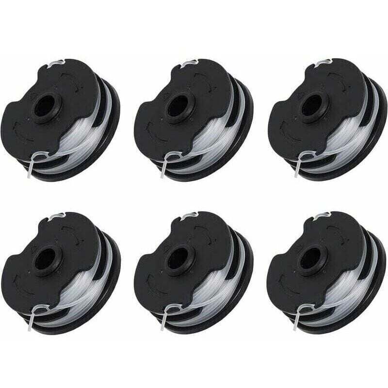Enowelir Ersatzspulen Für Akku-freischneider, 6er-pack, 2 Mm Durchmesser, 4 M Länge, Kompatibel Mit Gängigen Modellen, Garten & Heimwerken