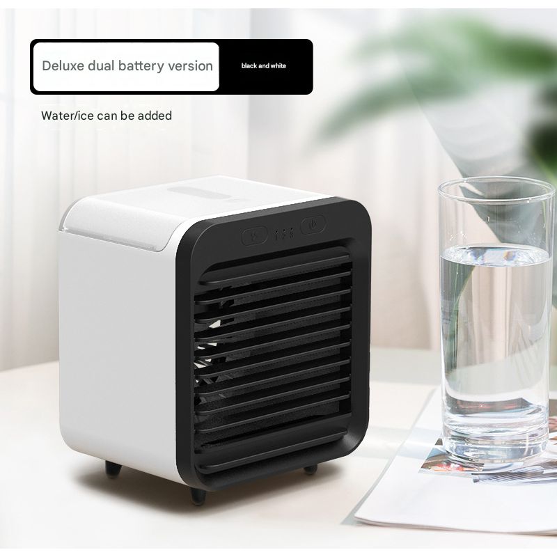 Mini-usb-ventilator Mit Luftbefeuchter, 3 Geschwindigkeitsstufen, Leiser Und Kompakter Tischluftkühler