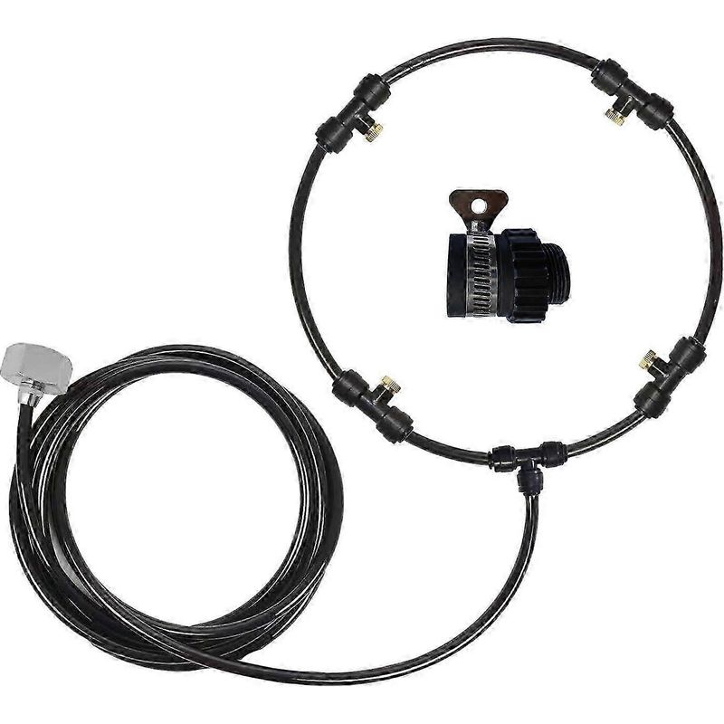 Enowelir Nebelsystem Mit Ventilator Und 300 Cm Schlauch Zur Kühlung Von Garten, Terrasse Und Außenbereich, 22-zoll-messingadapter