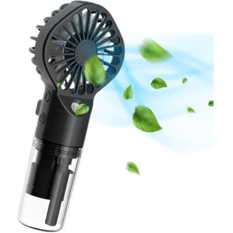 Tragbarer, Transparenter, Per Usb Aufladbarer Nebelventilator Mit 4 Geschwindigkeitsstufen Für Zuhause, Büro, Outdoor-aktivitäten Und Reisen