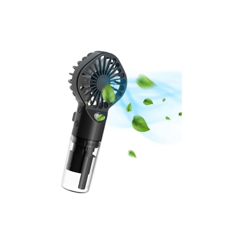 Enowelir Usb-wiederaufladbarer 4-stufiger Nebelventilator, Transparent, Für Zuhause, Büro, Garten, Terrasse, Heimwerkerprojekte