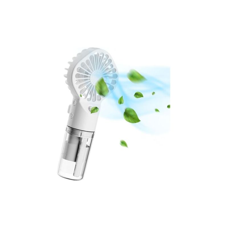 Tragbarer, Per Usb Aufladbarer, Transparenter Nebelventilator Mit 4 Geschwindigkeitsstufen Für Zuhause, Büro, Outdoor Und Reisen