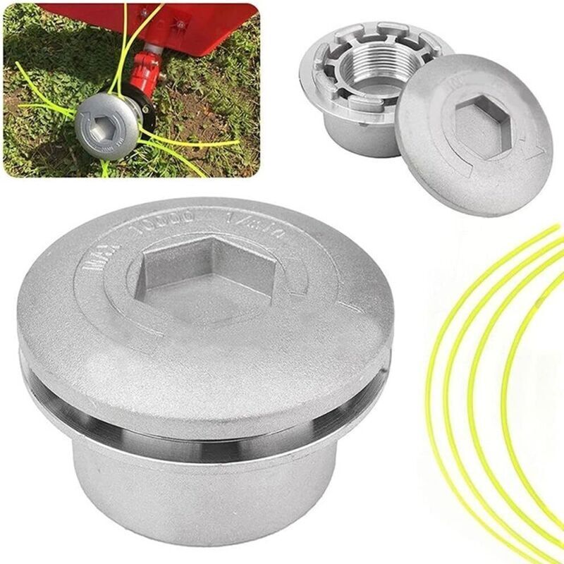 Enowelir Aluminium-schneidkopf Für Rasenmäher, Gartenzubehör, Terrasse, Heimwerkerbedarf, Außenbereich, Langlebig, Universell Kompatibel