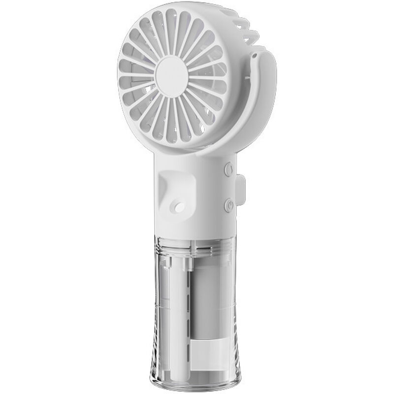 Wiederaufladbarer, Tragbarer Nebelventilator Von Enowelir Mit 4 Geschwindigkeitsstufen, Weiß, Ideal Für Garten, Terrasse, Außenbereich Und Zuhause