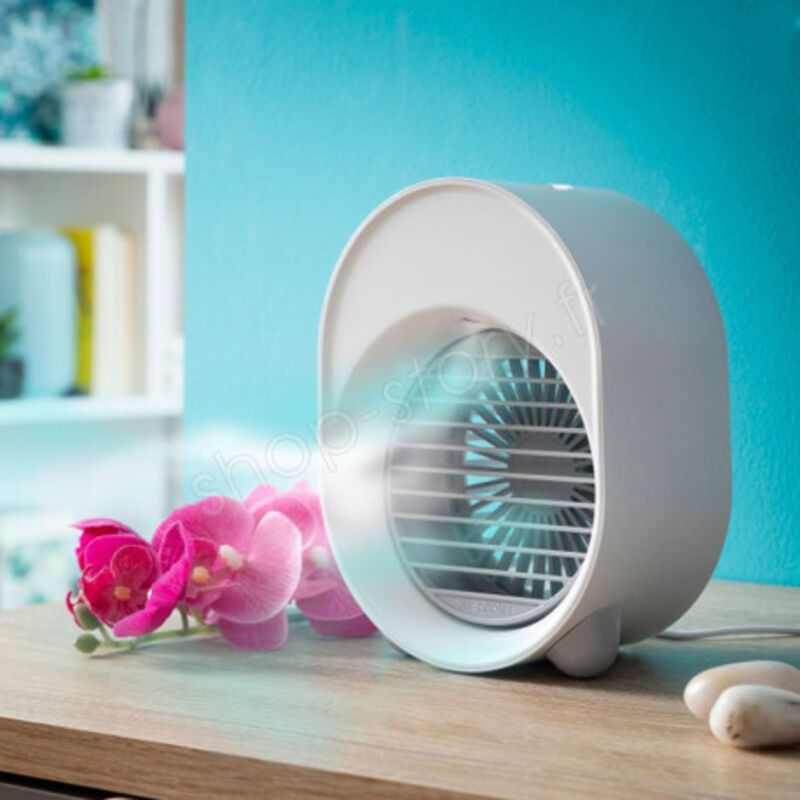 Enowelir Mini-tragbare Leise-klimaanlage Mit Led-licht Und Diffusor Für Zuhause, Terrasse, Balkon Und Außenbereich