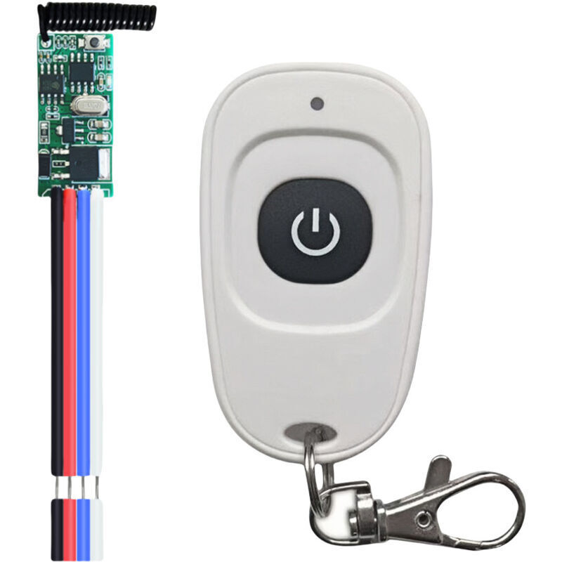 Enowelir Funkfernbedienungsschalter 433 Mhz 12v Dc Sender-empfänger-set Mini-relais Led Hohe Empfindlichkeit 3,5–12v Für Garage Und Heimwerker