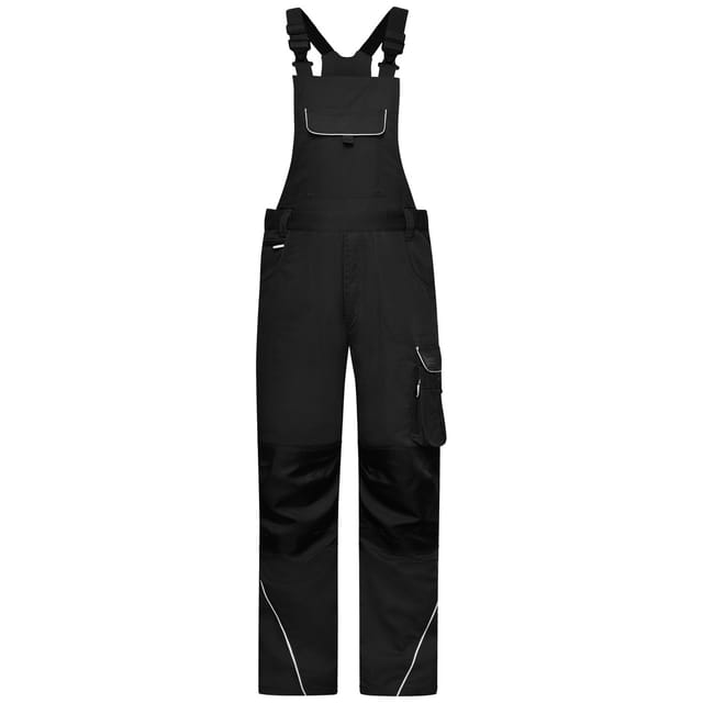 James&nicholson - funktionelle Latzhose JN879 Gr. 46 black