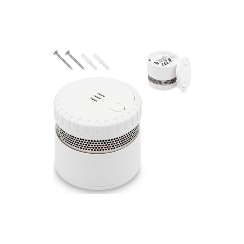 Détecteur De Fumée Compact - Autonomie De 10 Ans - 85 Db