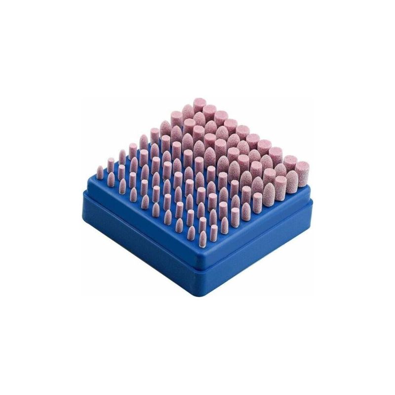 100 Pcs Polissage Abrasif Monté Roue De Meulage D'Outil , Xu,rotatoire En Pierre Pour Outils Rotatoires De Dremel Tige De 3 Mm -