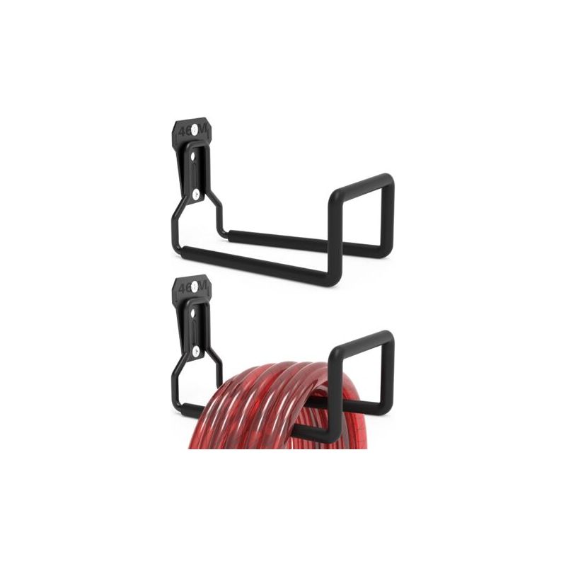 Dévidoir Mural En Métal Robuste Pour Tuyau D'Arrosage – Support Extérieur Durable, Rangement Pratique Et Anti-enchevêtrement Pour Jardin