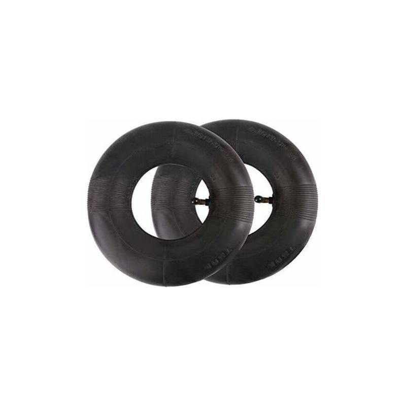 Ensemble De 2 Chambres À Air 4.10-4 Pour Diable Et Chariot – Caoutchouc Isobutylène Isoprène – Valve Courbée Tr87 – Taux De Gonflage 30°