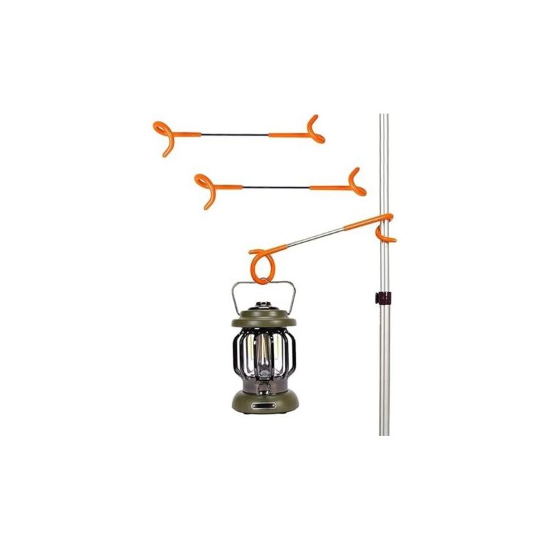 3pcs Crochet De Lanterne Pour Camping, Crochets De Lampe Suspension De Poteau De Tente, Crochets Support De Lanterne En Forme De S Pour Jardin, Crochet En Métal À Deux Voies