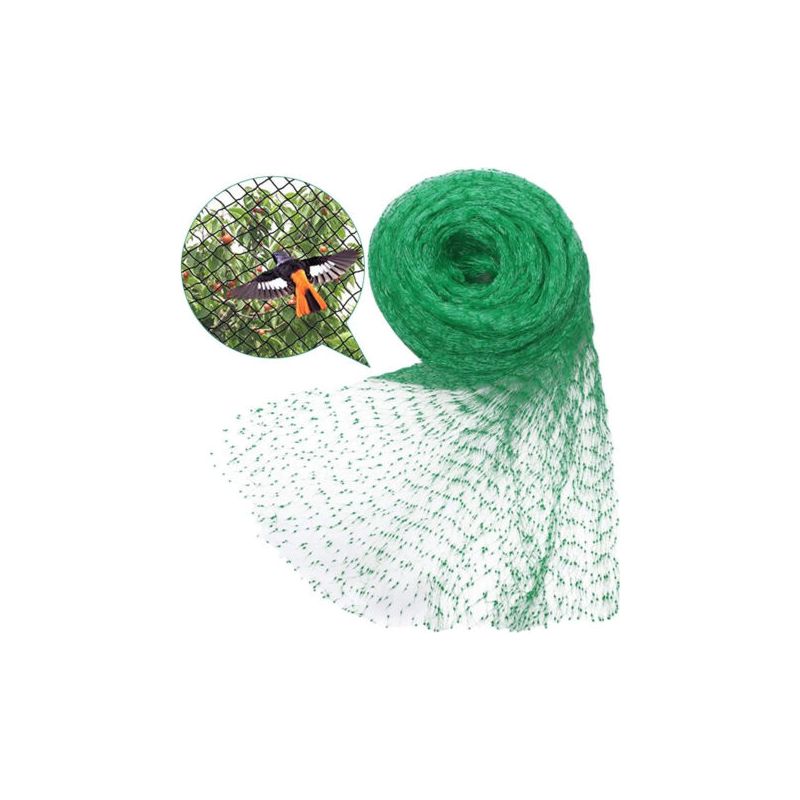Filet Anti-oiseaux 4 X 15m Filet Protecteur De Jardin Filet De Protection Pour Arbres De Cerise Raisin Pomme, Maille De 15 Mm, Vert