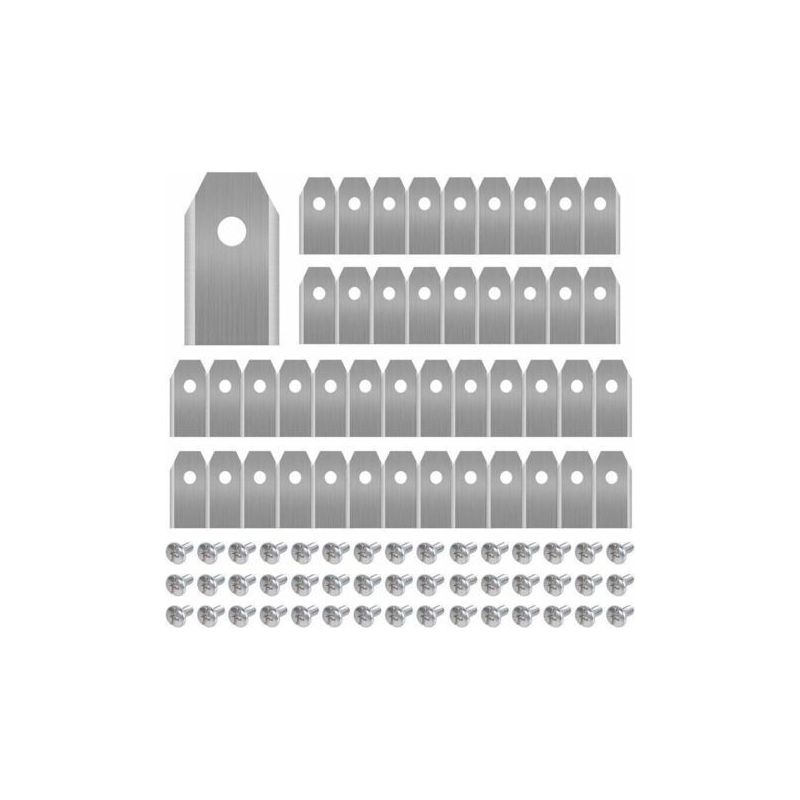 45 X Lames De Couteau En Titane Pour Toutes Les Tondeuses Robotiques Husqvar20207utomower/ Yardforce/gardena(3g-0.75mm) Avec 45 Vis, Lames De Rechange Pour Modles 105,310,315,320,420,430x,r40i