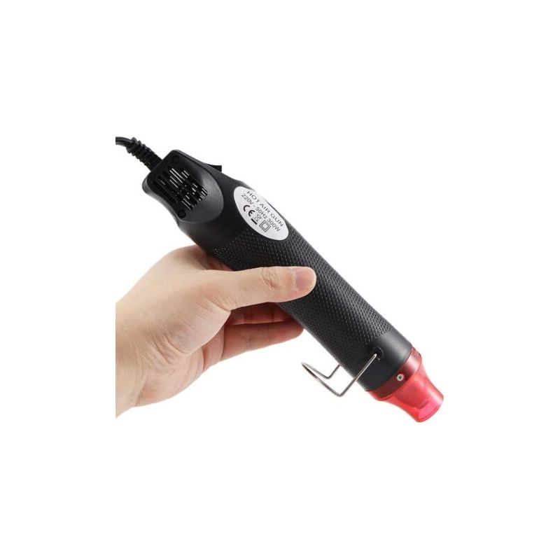 300w Pistolet À Air Chaud De La Main D'Mini Pistolet À Air Chaud Pour L'Embossage Heat Tool 220v Eu Plug (noir)