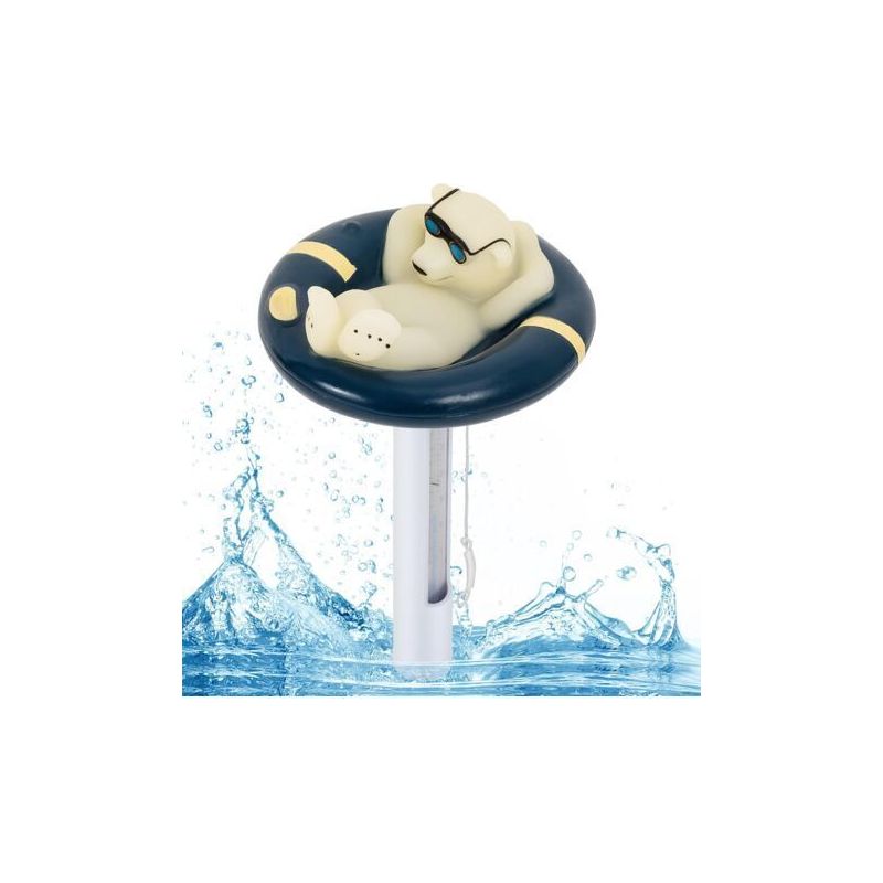 Milliard Thermomètre De Piscine Flottant Ours Polaire, Grandes Piscines Extérieures Et Intérieures, Bains À Remous, Spas Et Étangs