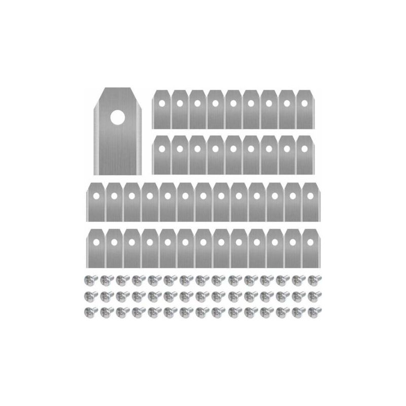 45 X Lames De Rechange En Titane, Lames De Tondeuse À Gazon Pour Toutes Les Tondeuses Robotiques Husqvarna Automower, Gardena, Yardforce, Robuste (3g / 0.75mm) Avec Vis