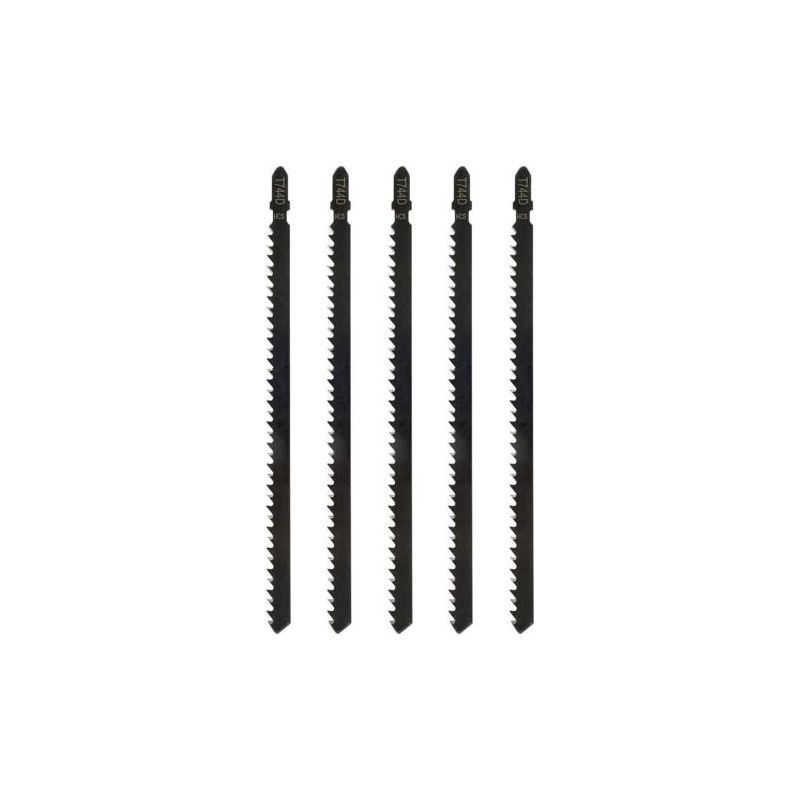 5pcs Lames De Scie Sauteuse T744d 180 Mm - Accessoire Professionnel Compatible Avec Bosch, Metabo, Scie Sauteuse Pour Bois Et Métal