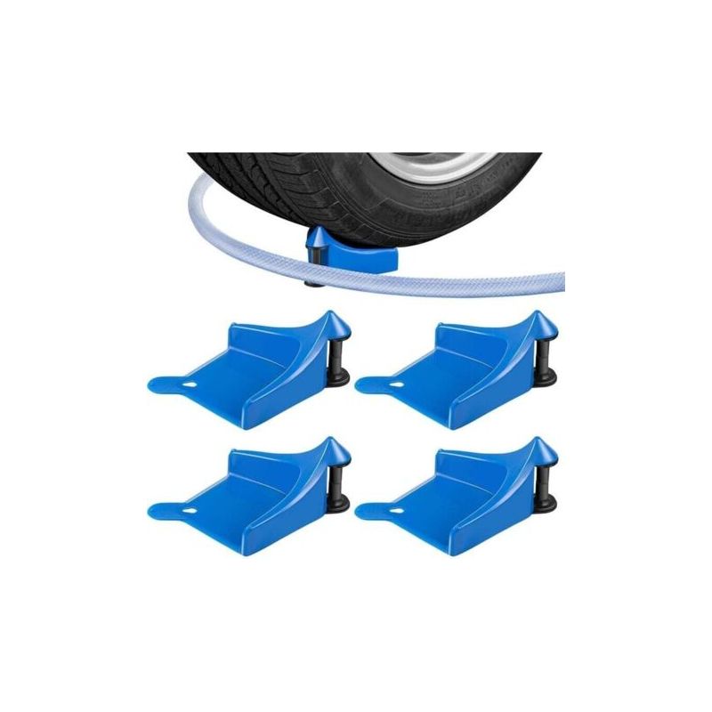 Guide De Tuyau De Voiture, 4 Guides De Tuyau De Roue De Voiture, Enrouleurs De Tuyau De Lavage De Voiture En Plastique, Rouleaux Coulissants Pour Éviter Les Accrocs