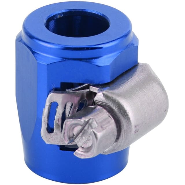 Blaue AN4-Rohrabschlussmanschetten aus Aluminiumlegierung, geeignet für Kraftstoff-, Öl-, Diesel-, Gas-, Luft- und Wasserleitungen.