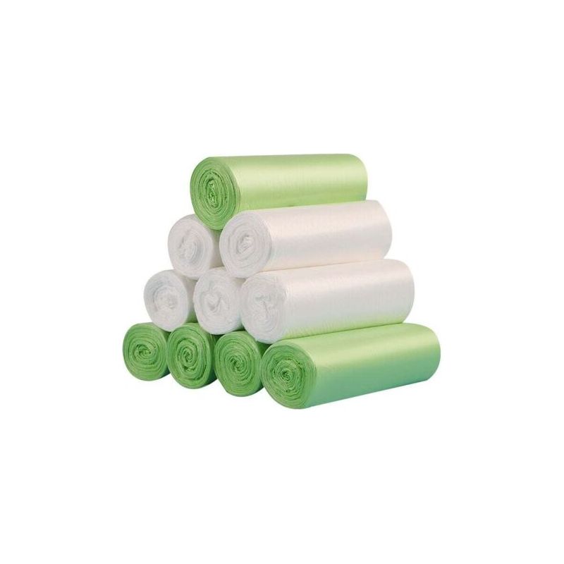 200 Sacs Poubelles Biodégradables, Sacs Poubelles Compostables Biodégradables De 20 Litres D'Épaisseur Pour La Nourriture, La Maison, La Cuisine, Le Bureau, La Maison, Les Déchets De Jardin Pour A