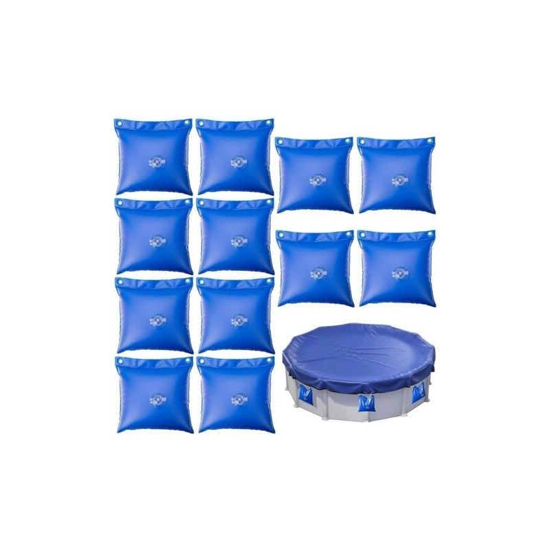 Lot De 12 Sacs À Eau De Piscine - Poids D'Eau Carré,petit Sac À Eau Épais En Pvc,pour Couverture De Piscine,pour Lester Les Bâches De Piscine
