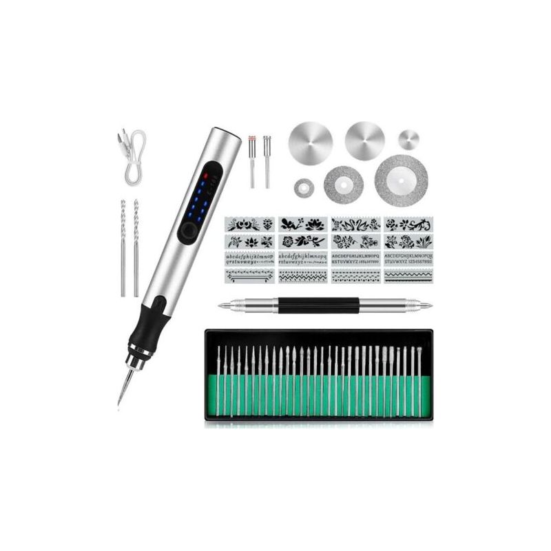 Stylo Graveur Électrique Sans Fil, Outil De Gravure Multifonction, Mini Outil Graver Bricolage, Outil Rotatif Bricolage Portable, Usb Rechargeable, Pour Métal Verre Pierre Plastique