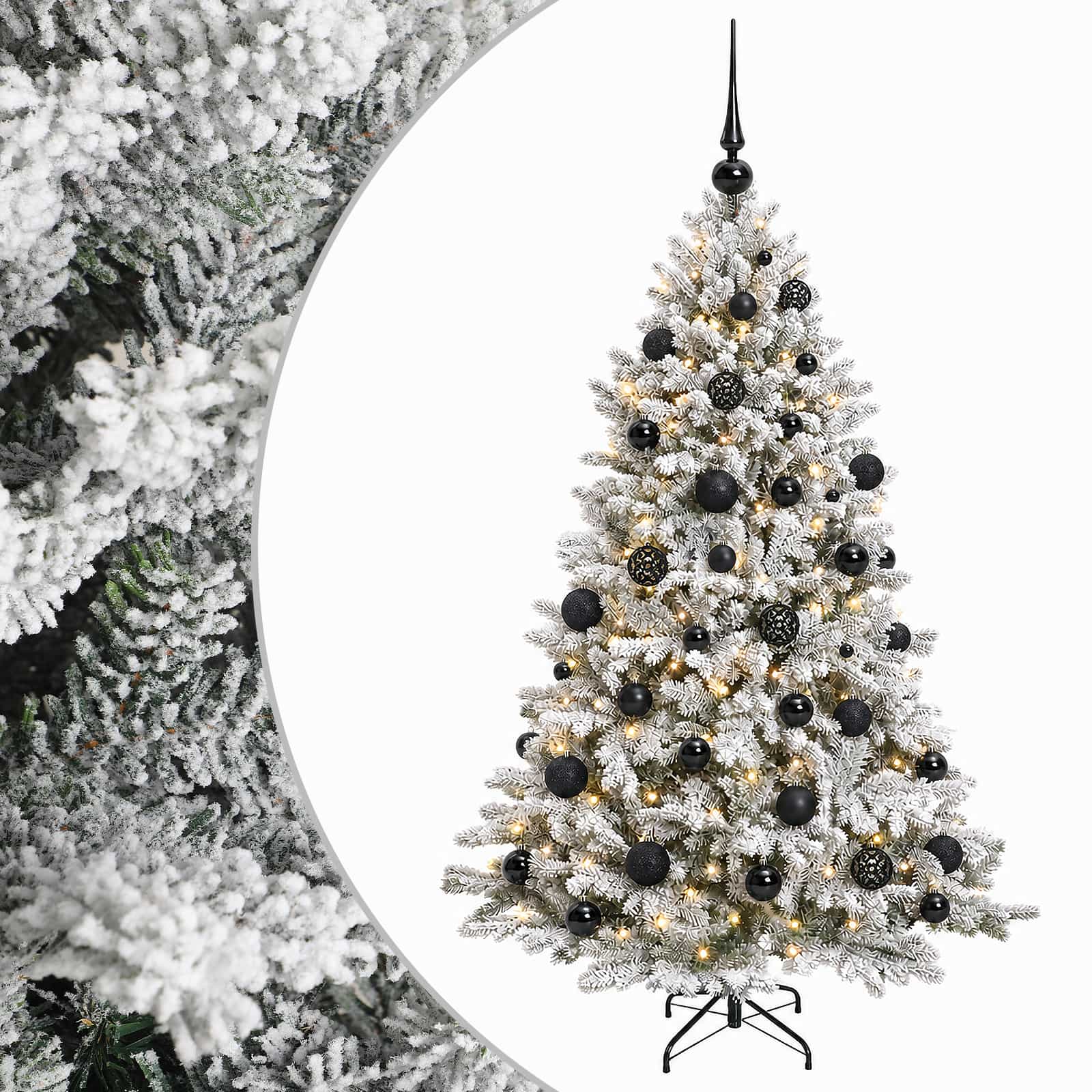 Künstlicher Weihnachtsbaum Mit Kugel 150 Cm 150 Leds Vidaxl