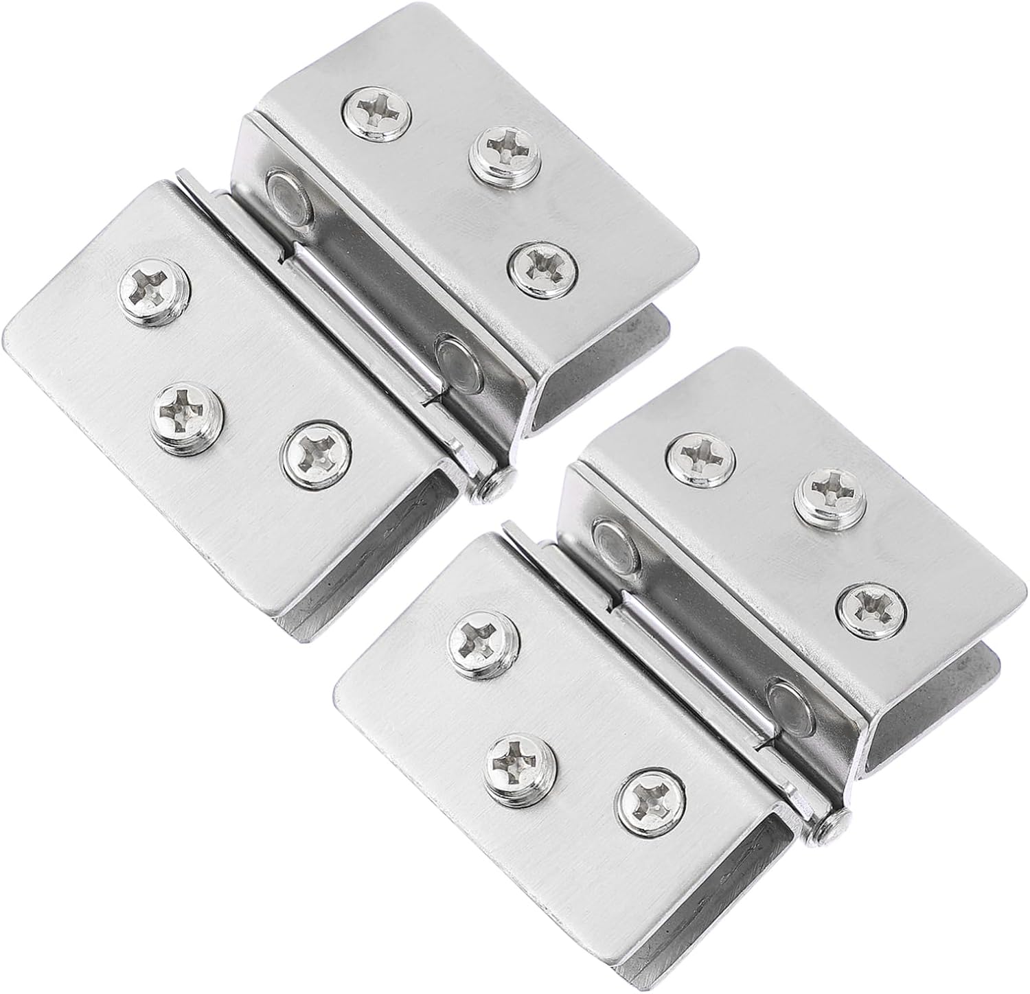 2 Stück Edelstahl-glastürscharniere 270° Öffnungswinkel Für 8-10mm Dickes Glas