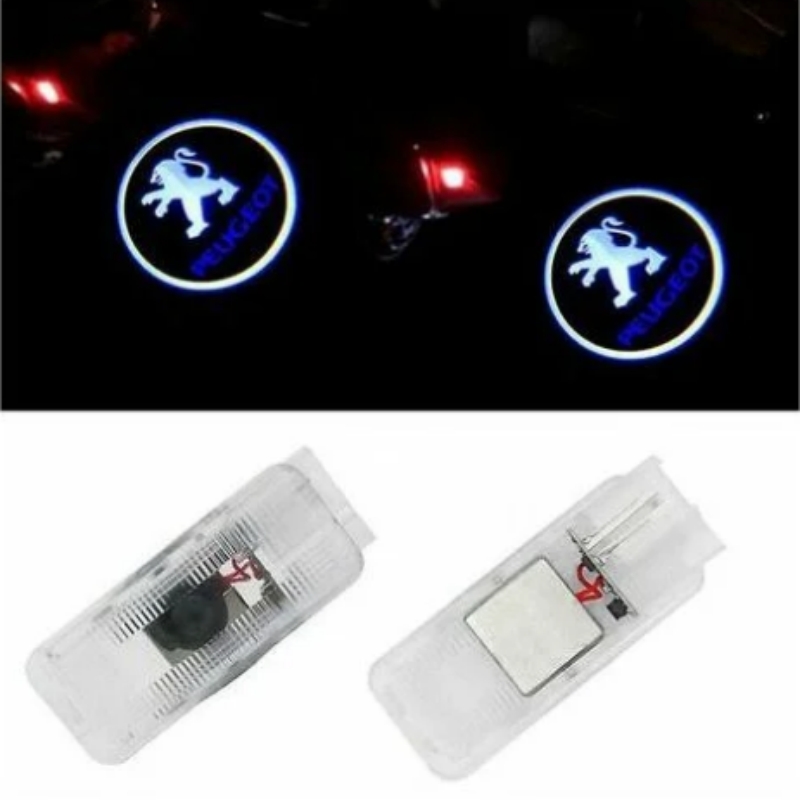 2 Stück Willkommenslichter Für Peugeot Peugeot 307/407/508/408/406/607/806 Led-laserprojektor-lichter, Schilder, Türlichter, Straßenlaternen –