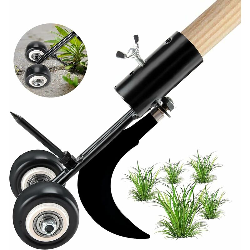 2-in-1-jätgerät Mit Rädern, Jätgerät Für Den Garten, Kein Kniendes Jätgerät Zum Reinigen Zwischen Platten, Pflastersteinen, Decks Und Rasenflächen