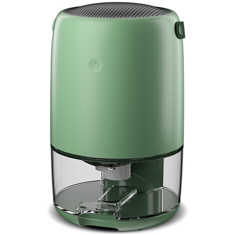 Luftentfeuchter 270 Ml/tag, Leiser Elektrischer Luftentfeuchter Mit 1100 Ml Tank, Kontinuierliche Entwässerung, Timer, 24 Stunden, Entfeuchtung Von Räumen Bis Zu 5 M²/30 M³, Grün
