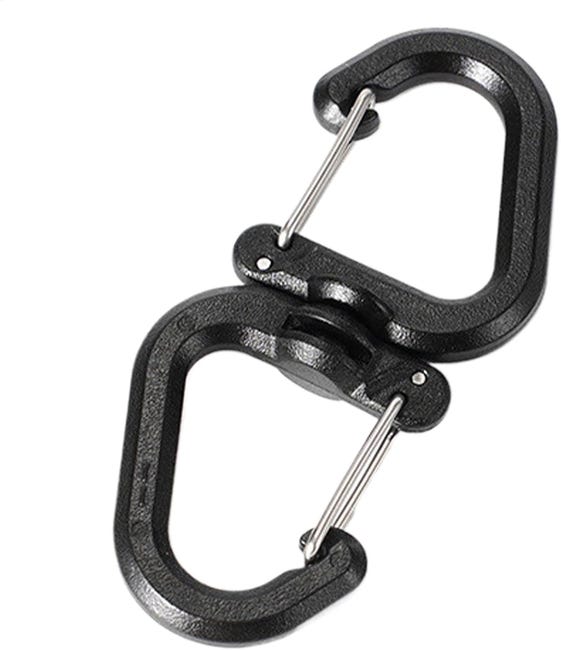 4-teiliges Doppelkarabiner-set, Doppelt Drehbare Clips, Outdoor-hakenclip, Tragbar, Mit 360°-drehgelenk