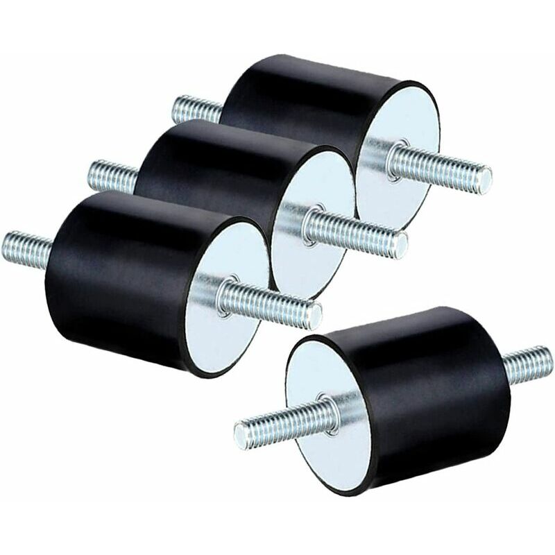 Silent Block M8, 4 Stück Anti-vibrations-gummi-silenbloc-bolzen, Doppelendige Schraube, Anti-vibrations-absorber Für Boot, Auto, Schalldämpfer, Stoßdämpfer – (m8 X 20, 30 X 30)