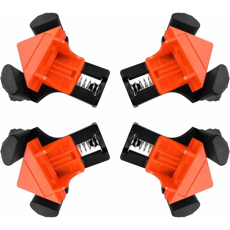 Tischler-eckpressen, 90°-winkelklemme, Winkelklemme, Rechtwinkliger Fixierer, Rahmenclip Für Holzbearbeitung, Für Holzbearbeitung, Diy-fotorahmen, Handwerkzeuge, 4 Stück
