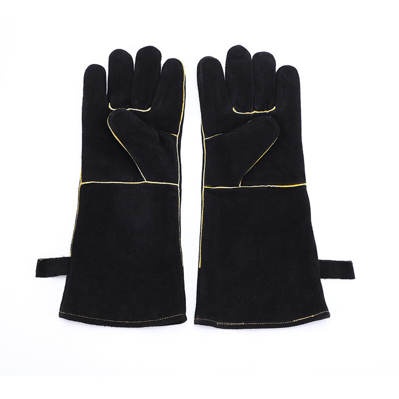 Extrem Hitze- Und Feuerbeständige Handschuhe, Lederhandschuhe Mit Kevlar-nähten, Perfekt Für Kamin, Herd, Ofen, Grill, Schweißen, Bbq, Mig, Topflappen,