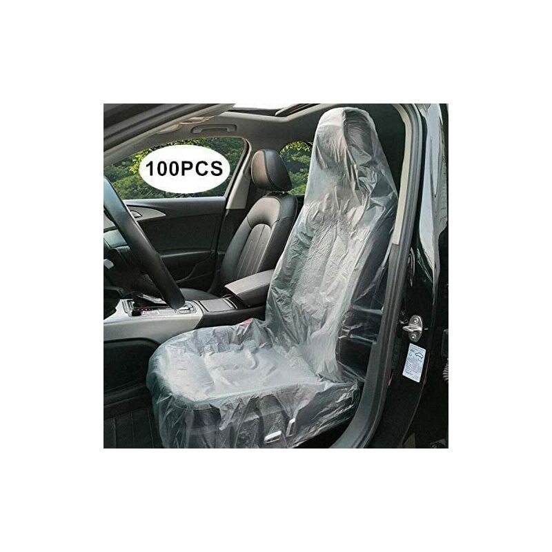 Packung Mit 100 Einweg-autositzbezügen Aus Transparentem Kunststoff – Schützen Sie Ihr Auto: Diese Einweg-autositzbezüge Aus Transparentem Kunststoff Eignen Sich Perfekt Zum Schutz Der Sitze Ihres Aut