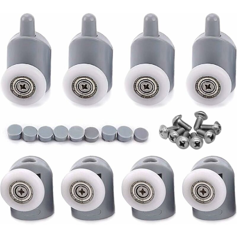 8 Stück 23 Mm Lenkrolle, Lenkrolle Für Duschtür, Badezimmer-schiebetürrollen