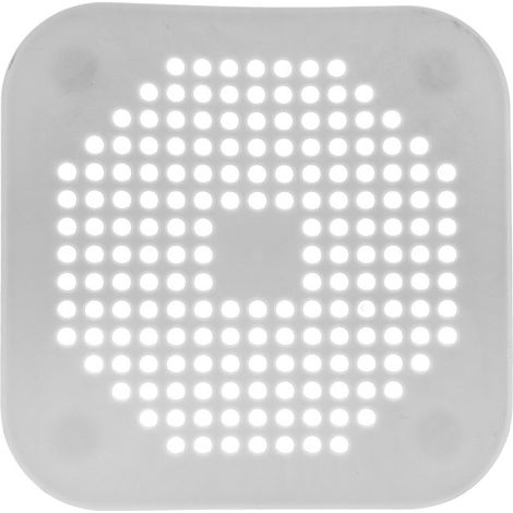3 Stück Französischer Dusch-haarfilter, Haarduschfilter, Waschbecken/badewanne/dusche, Silikon-gummi-stopfen, Badezimmer/küche (grau)