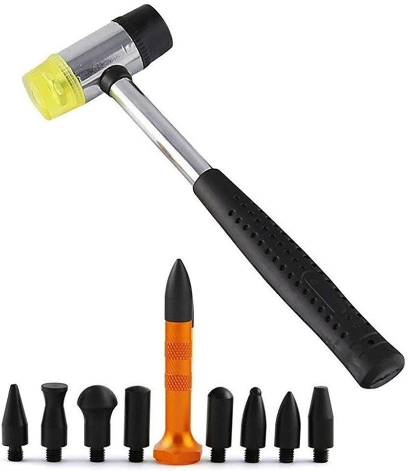 10-teiliges Dellenreparaturset Ohne Lackierung. Gummihammer, Körner. Zum Entfernen Von Dellen Im Auto Und An Kühlschranktüren.