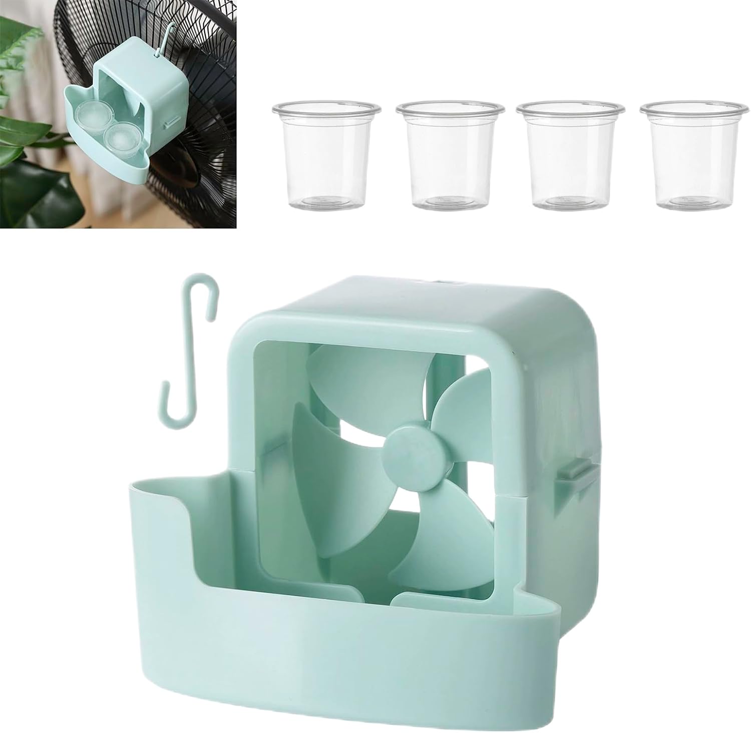 Standventilator-kühler Mit Eiswürfel, Hängender Eishalter Für Ventilator, Adapter Für Nebelkühlventilatoren, Luftkühler Ohne Bohren