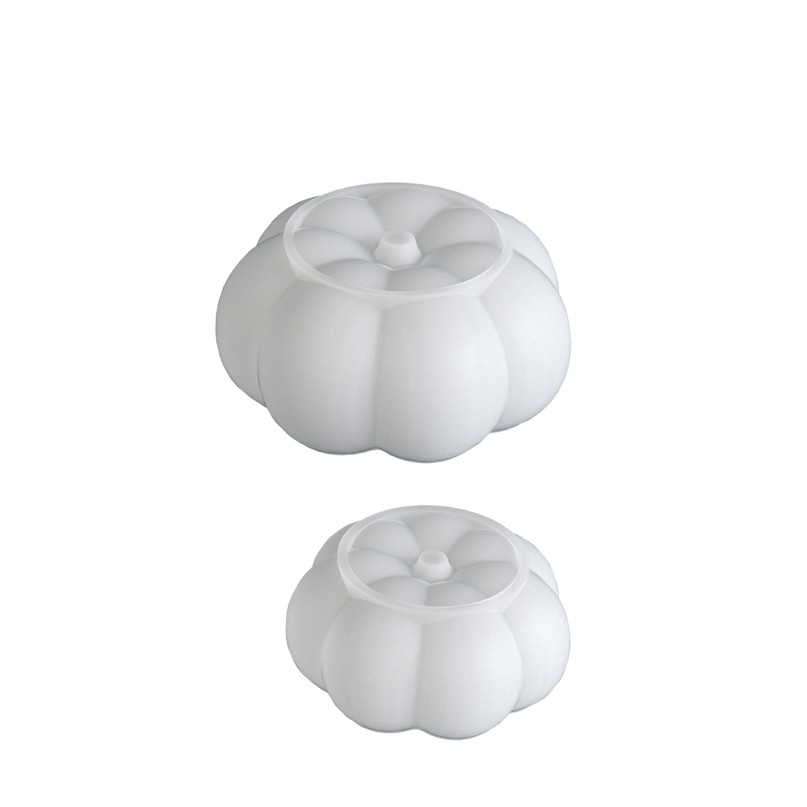 Set Mit 2 Silikonformen Für Kürbisse, Kerzenständer Und Halloween-dekorationen (eine Große, Eine Kleine)