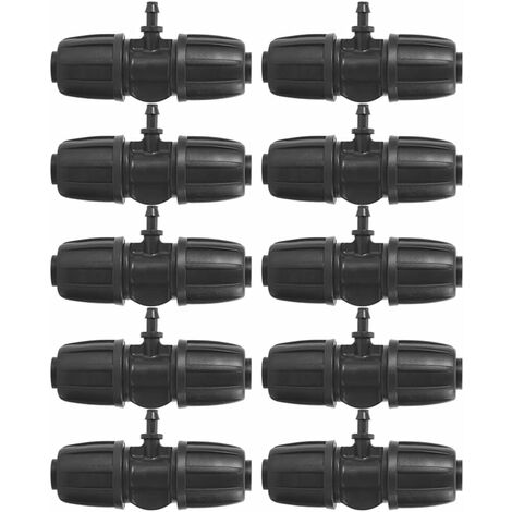 Gartenverriegelungs-t-stück Mit Widerhaken, 16 Mm Auf 4/7 Anschlüsse, 10 Stück/set Für Pe-rohre, Gartenbewässerungssysteme