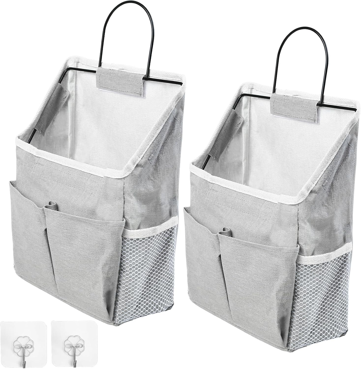 2er-pack Aufbewahrungstaschen Zum Aufhängen An Der Wand Mit Taschen, Organizer-tasche Im Minimalistischen Stil Für Küche, Schlafzimmer, Wohnheim