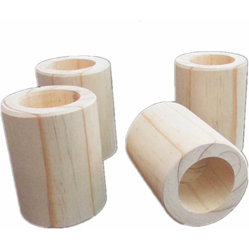 Farbige Betterhöhungen (holz), Robuste Original-möbelaufzüge Aus Holz, 4 Stück