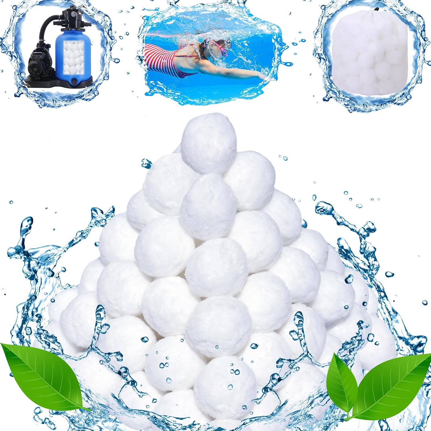 700g Pool Filterbälle Für Sandfilteranlagen, Kann 25kg Filtersand Ersetzen, Für Sandfilter, Pool, Roboter